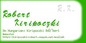 robert kiripoczki business card